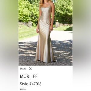 MoriLee Beaded Metallic Jersey Prom Dress Size 4
Style #47018